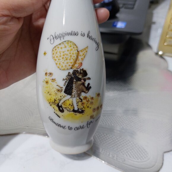 Holly Hobbie Genuine Porcelain Set Small Vase Decor Mini Jewelry Organizer Plate - Picture 7 of 15